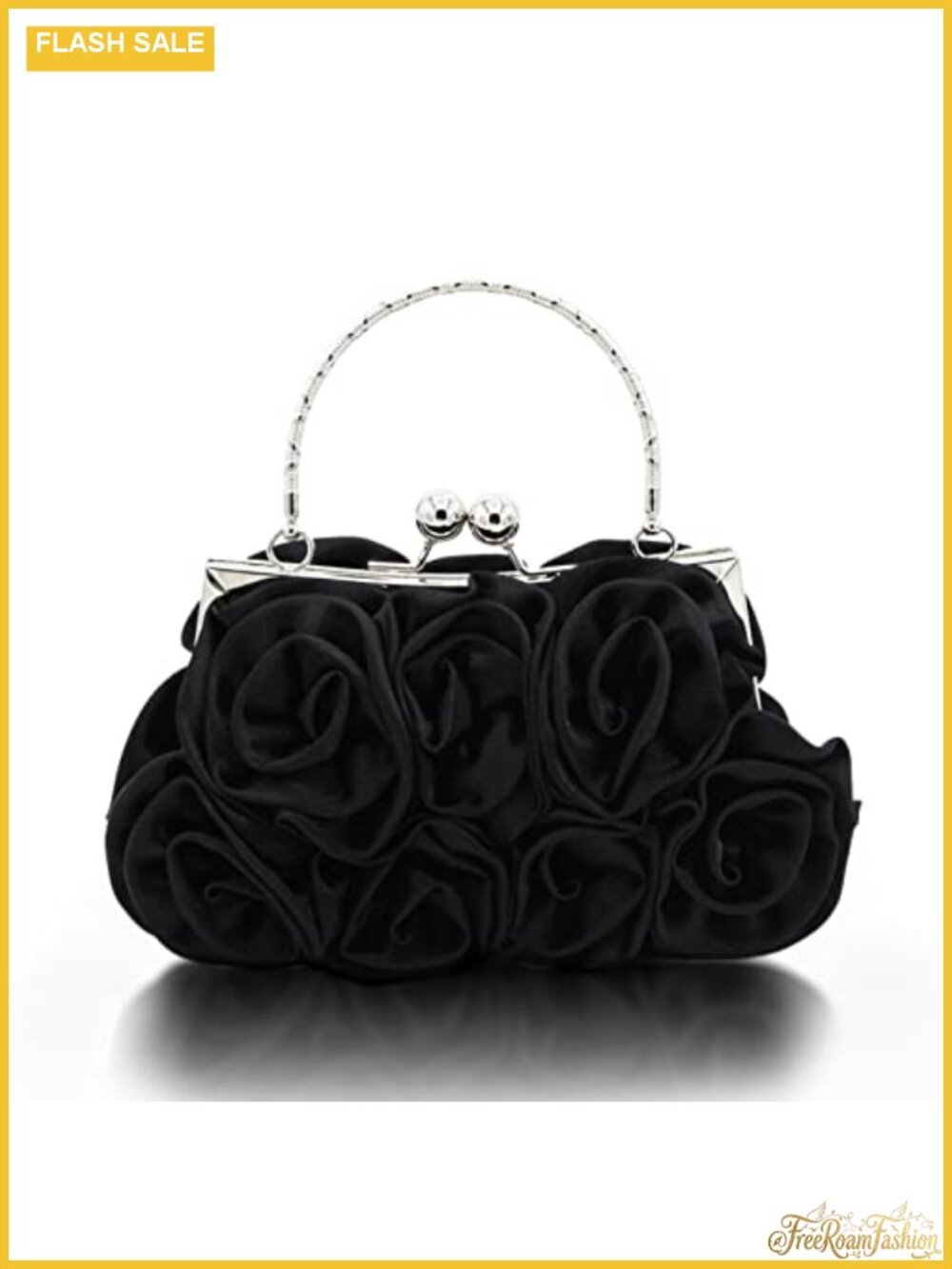 Evening Clutch Bag Floral Satin Small Purses with Detachable Strap for Wedding